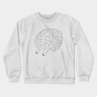 Brain_black and white Crewneck Sweatshirt